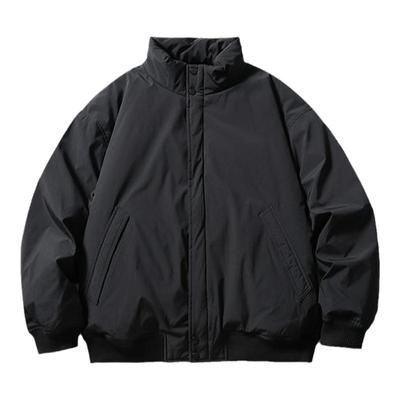 黑色加厚立领羽绒服加厚保暖