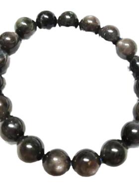 天然黄褐色蓝宝石手串无烧裸石