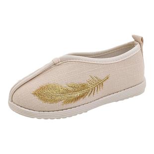 古装古风男童汉服鞋子绣花北京布鞋民族风中国风武术表演出鞋