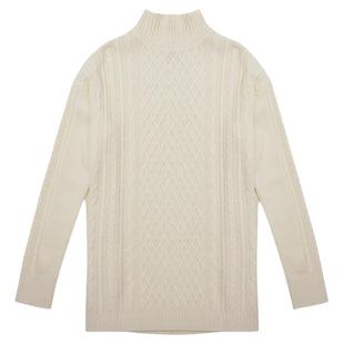 鹿王羊绒衫女100纯羊绒新款半高领山羊绒女士宽松纯色百搭针织衫