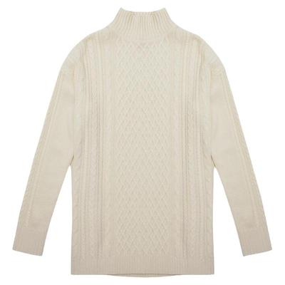 鹿王半高领女士羊绒衫