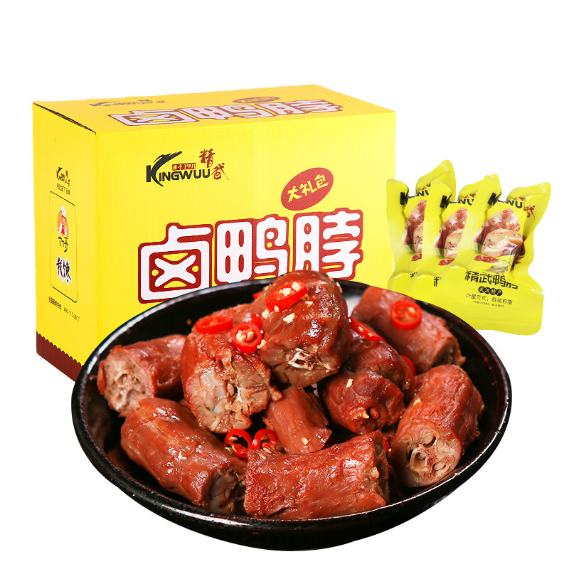 精武鸭脖零食甜辣整箱小包装大礼包