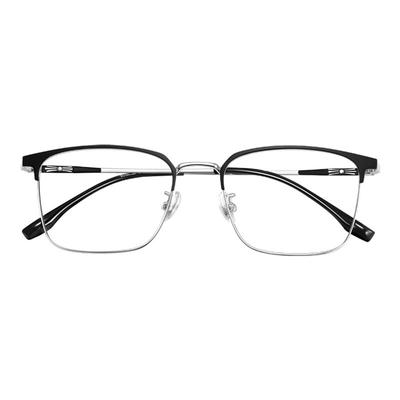 超轻方框眼镜半框可配近视