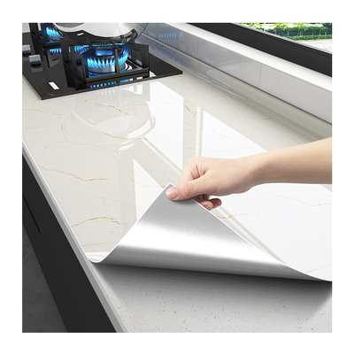 厨房防油贴纸防水自粘大理石贴膜防火耐高温灶台专用台面保护膜