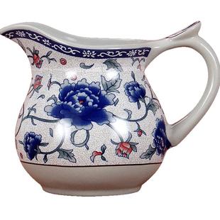 虎匠大容量陶瓷公道杯青花公杯分茶器单个茶海茶漏杯功夫茶具配件