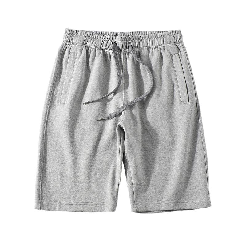 纯棉休闲短裤男拉链口袋中裤夏外穿夏季宽松系带5分运动五分裤潮