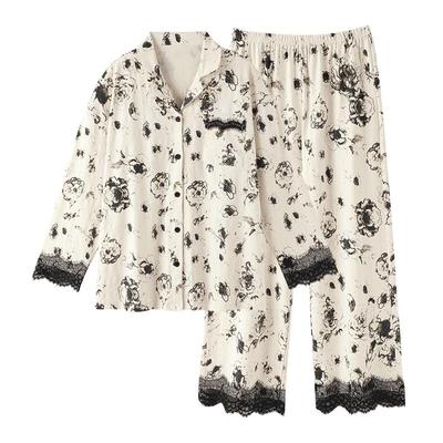 睡衣女士春秋款纯棉长袖家居服