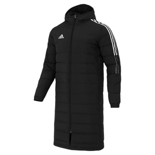 阿迪达斯长款过膝羽绒服外套男冬季新款运动服连帽正品夹克JG3840