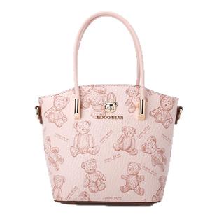 天天维尼熊&GUOOBEAR联名涂鸦小熊粉色菜篮子包包手提包斜挎包女