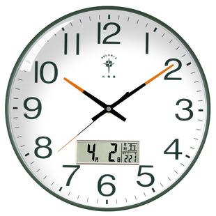 北极星客厅挂钟家用自动对时钟表挂墙时钟现代简约挂表wifi石英钟