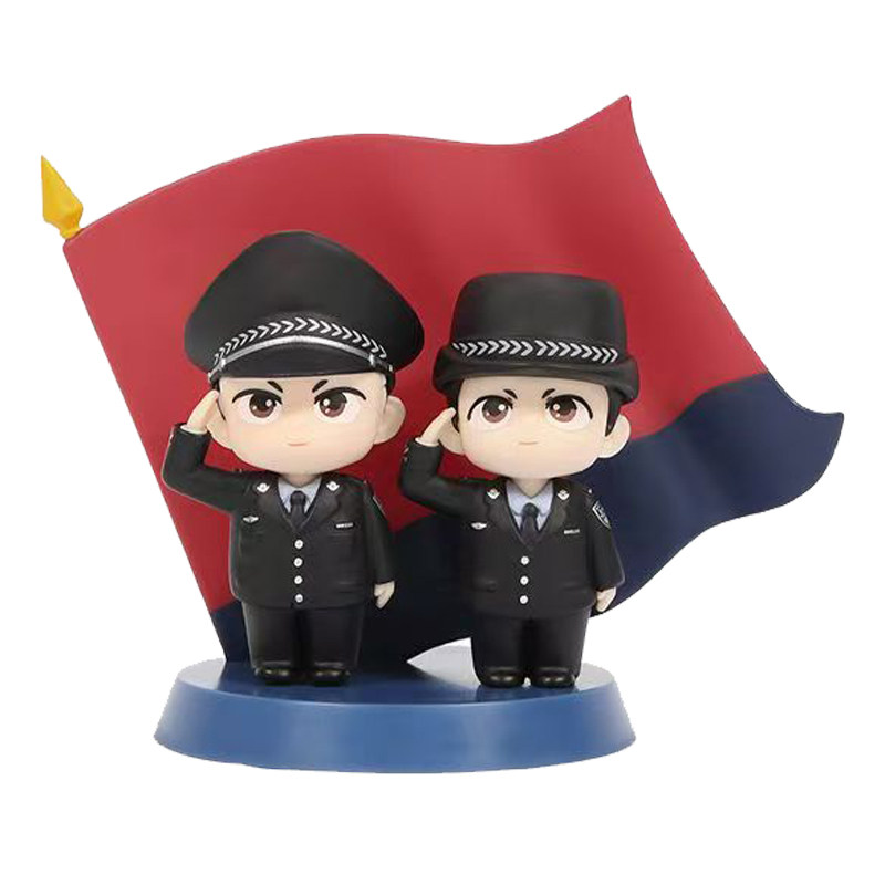 蜀黍家公仔手办致敬人民警察礼品