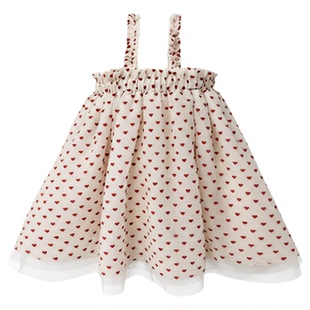 Quincy Mae秋冬两穿宝宝连衣裙新年可爱公主裙儿童可拆卸吊带裙子