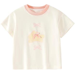 女童短袖t恤夏装2026新款洋气儿童上衣女宝宝百搭打底衫夏季夏天