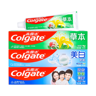 高露洁140g牙膏正品薄荷固齿清新实惠家庭装
