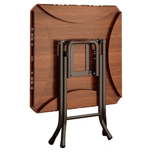 实木折叠餐桌家用小户型大圆桌10人12人圆形吃饭桌子正方形折叠桌