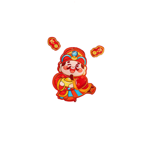 过年财神爷冰箱贴2026新款喜庆动耳财神磁吸新年马年小挂件装饰