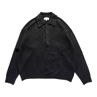 NOFAITH套头开襟羊毛混纺POLO领毛衣男冬季款宽松针织衫休闲上衣