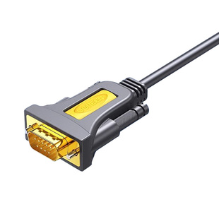 绿联usb转rs232com串口线九针9针Type-C连接电脑打印串口数据线公对公db9公对母usb转串口线工业级接头一转多