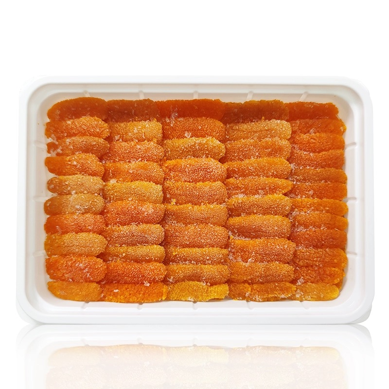 大連特產(chǎn)馬糞海膽品質(zhì)鮮活速凍非木盒整條海膽肉黃水餃炒飯商用
