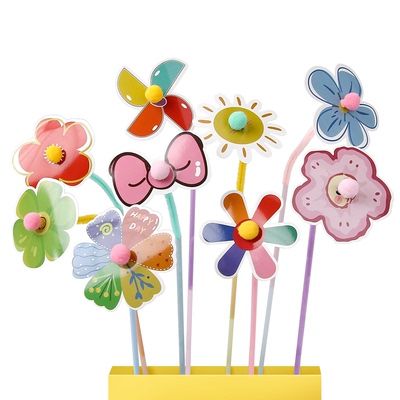 花中情儿童节扭扭棒花朵卡片装饰