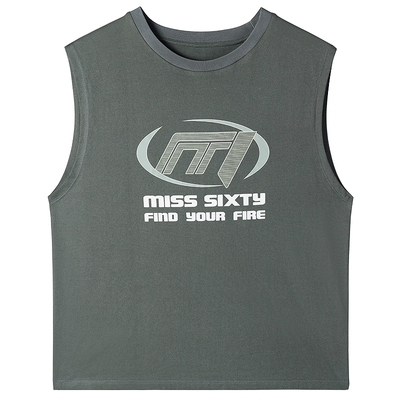 MissSixty圆领无袖印花T恤