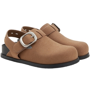 CHARLES&KEITH25春新款CK1-70381088金属扣饰休闲厚底勃肯鞋凉鞋