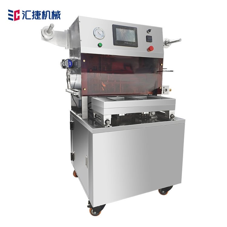 密封熟食保鲜食品包装机 肉类真空食品包装机 进出式贴体包装机