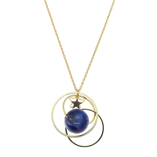 拾壹纪「星轨」原创手工定制梦幻星球行星简约文艺毛衣链长款项链