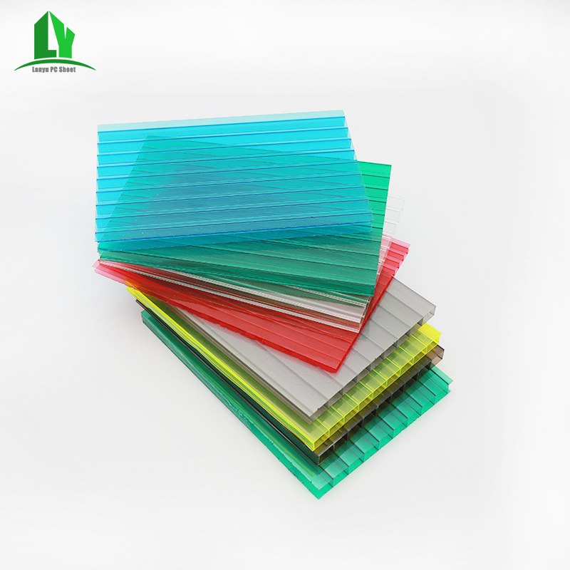 阳光板10mm透明阳光板雨棚温室双层大棚棚阳光板PC阳光板停车