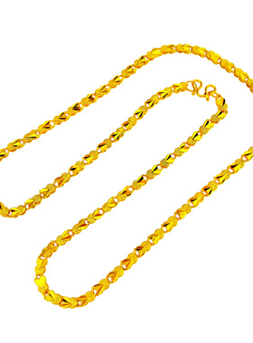 2025新款时尚镀黄金色四叶草项链