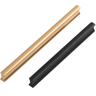 顶耐厨房橱柜门铝合金小拉手简约家具衣柜吊柜抽屉把手一字型长条