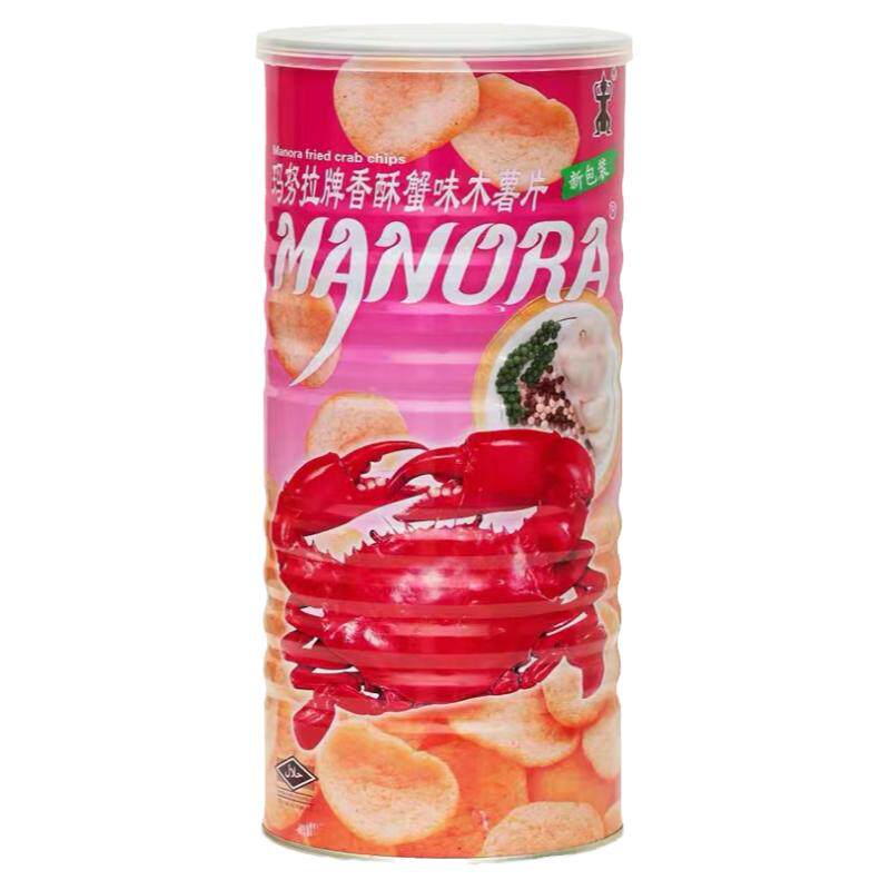 泰国进口零食特产休闲食品玛努拉虾片蟹片MANORA膨化食品100g薯片
