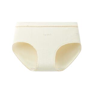 三福女低腰包臀内裤 抗菌纯棉加长底裆撞色线半平角裤女503526