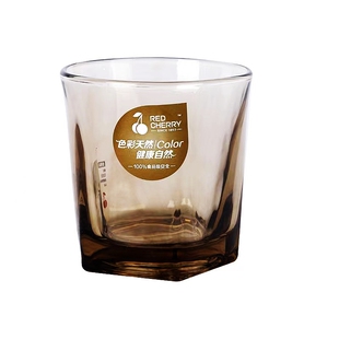 五角玻璃杯加厚酒吧杯子啤酒杯KTV洛杯家用水杯威士忌杯茶杯彩色