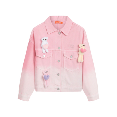 时尚渐变色女士牛仔长袖外套