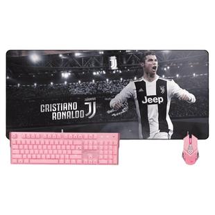 鼠标垫足球超大游戏电竞桌面键盘垫C罗梅西西甲英超电脑桌垫男生