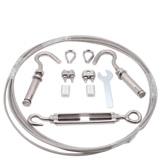 包塑钢丝绳3mm 304不锈钢包胶塑料葡萄架钢丝绳 晾衣绳包邮 5米