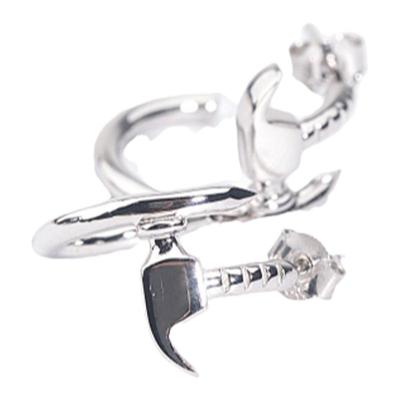 WBJ定制珠宝锤子系列耳钉银镀金