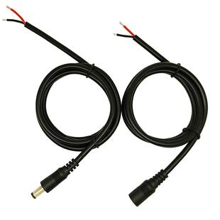 纯铜DC5.5*2.5mm电源线10A12V19V24V单公母头DC连接线18AWG插头线