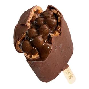 艾冰客可可脂磨巧雪糕75g黑巧啵啵冰淇淋 网红新品冰淇凌顺丰包邮