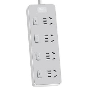 公牛排插座4位分控多孔拖线板四位独立开关插排插线板带线Z1043T