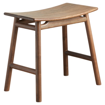 晨物家居黑胡桃木马鞍凳