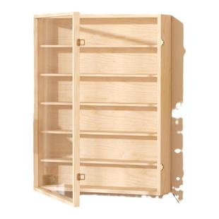 实木盲盒收纳展示架手办展示柜潮玩陈列挂墙置物架防尘盲盒收纳柜