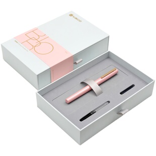 KACO 百锐钢笔礼盒 钢笔礼物送礼金属 男士高档钢笔EF笔尖吸墨器墨囊两用 学生成人练字办公钢笔女生专用复古