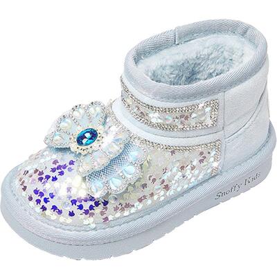 斯纳菲儿童雪地靴爱莎公主水晶靴