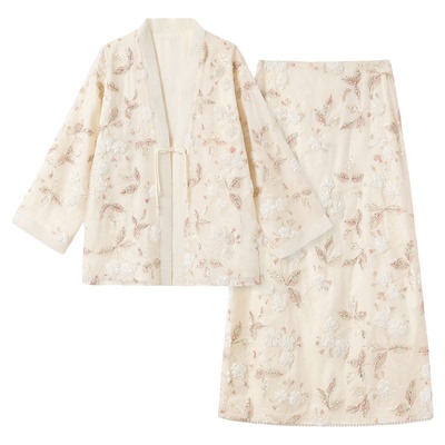 新中式国风复古重工钉珠亮片套装