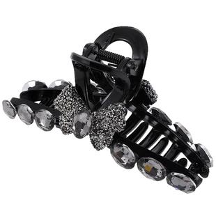 水钻蝴蝶结抓夹饱满后脑勺高级感大号盘发鲨鱼夹子花朵发夹头饰女