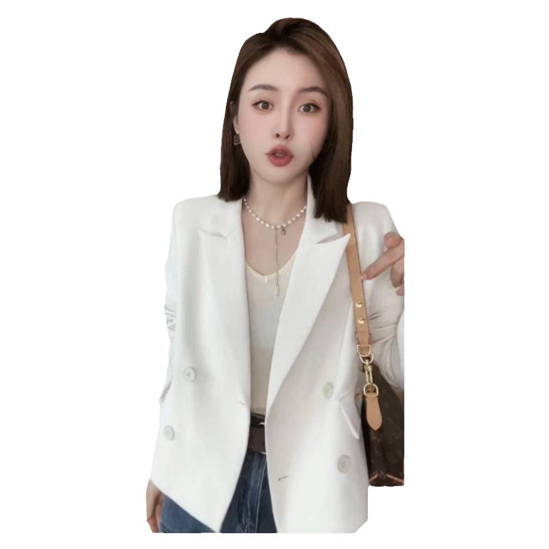 正品高级感短款小个子西装外套女2026春季新款设计感休闲西服上衣