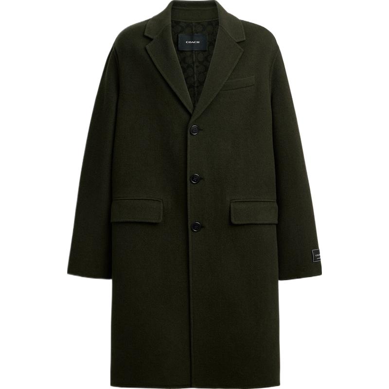 COACH/蔻驰奥莱男女同款双面羊毛大衣情侣款