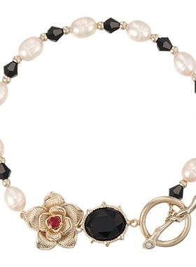 AJIDOU阿吉豆夜莺与玫瑰系列时尚女款淡水珍珠手链首饰气质配饰